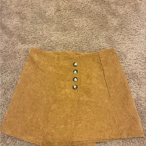 SHEIN Camel Corduroy Skirt